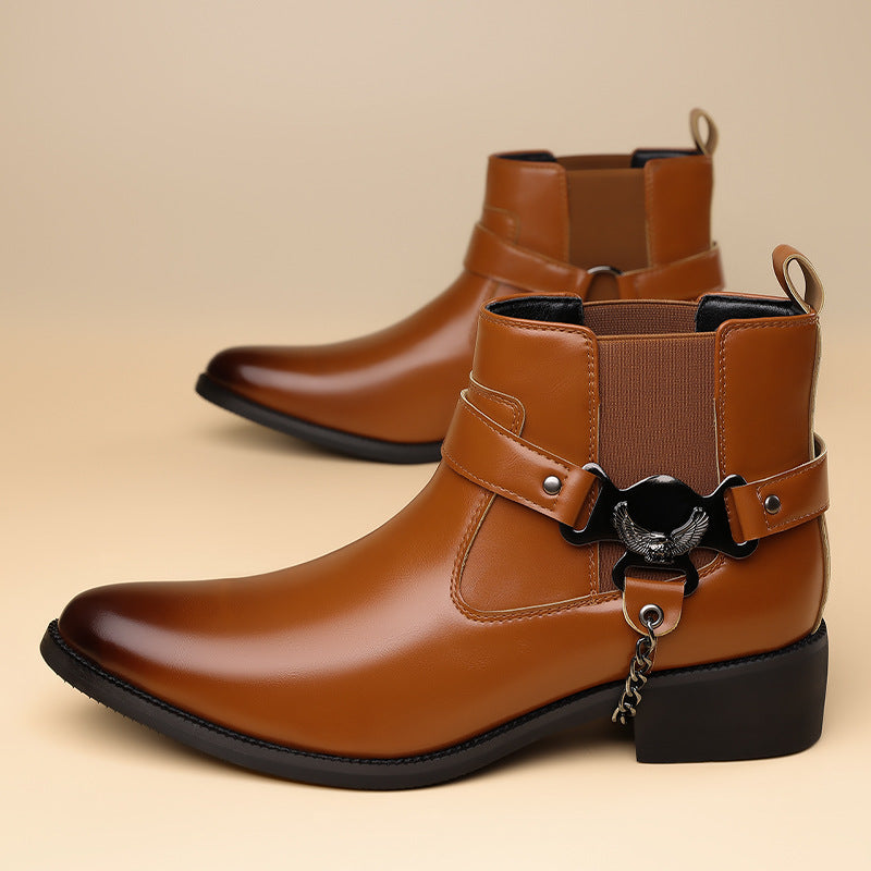 Size British Style Fashion Retro Solid Men's Martin Boots