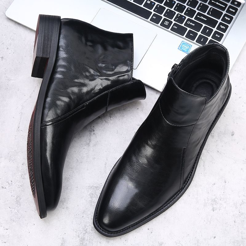 Men's High-grade Pointed Chelsea Winter Genuine England Boots