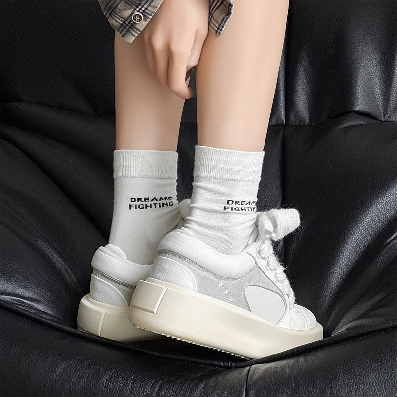 Women's & Men's Design Heart-shaped Platform Fashionable Height Increasing Men's Sports Shoes