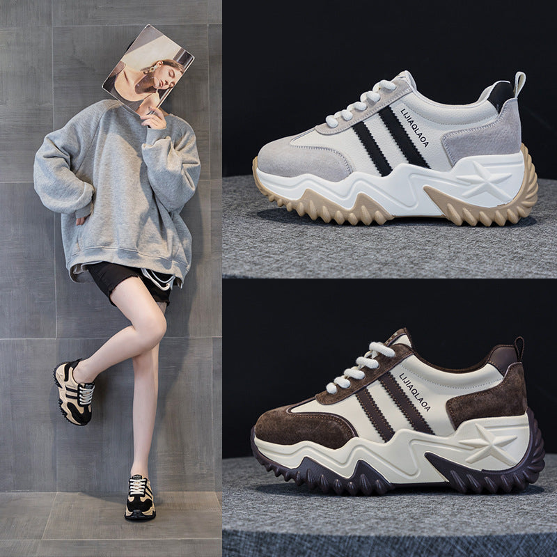 Women's Retro Style Soft Bottom Platform Men's Shoes