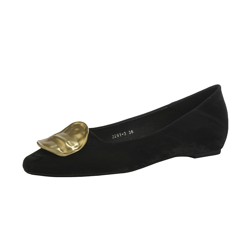 Height Increasing Insole Golden Buckle Not Tired Women's Fashion Shoes