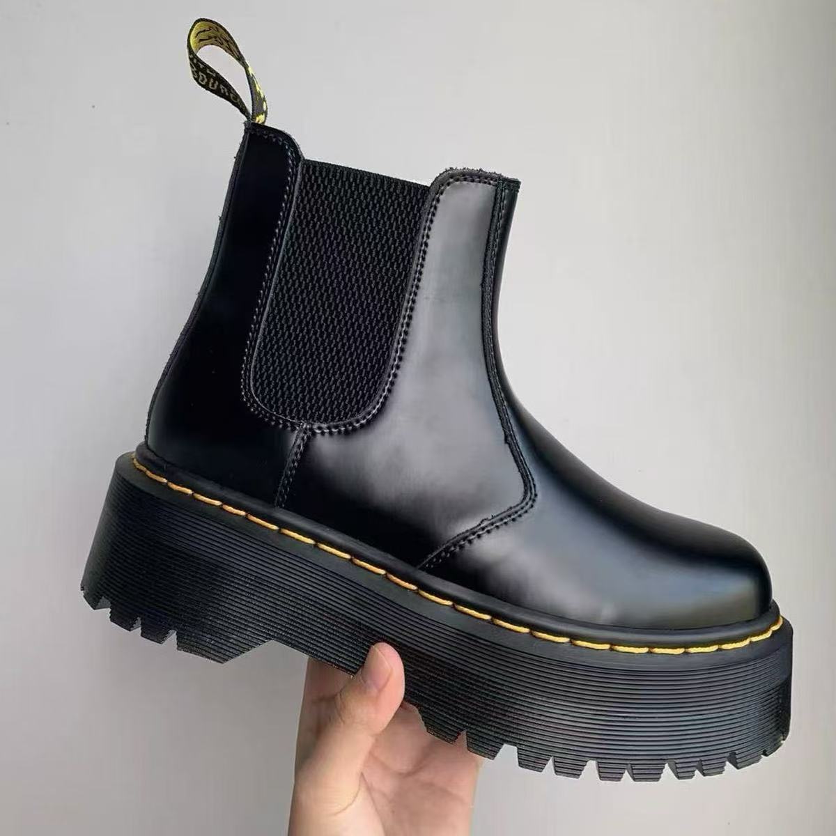 Men's & Women's Chelsea Cowhide Real Line Worker Good Women's Leather Boots