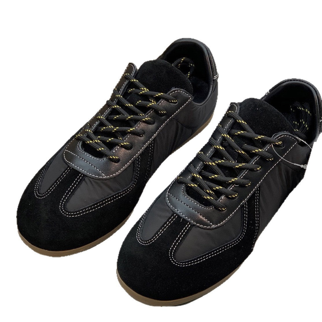 Women's Spring Leopard Print Color Matching Flat German Training Genuine Retro Women's Sports Shoes