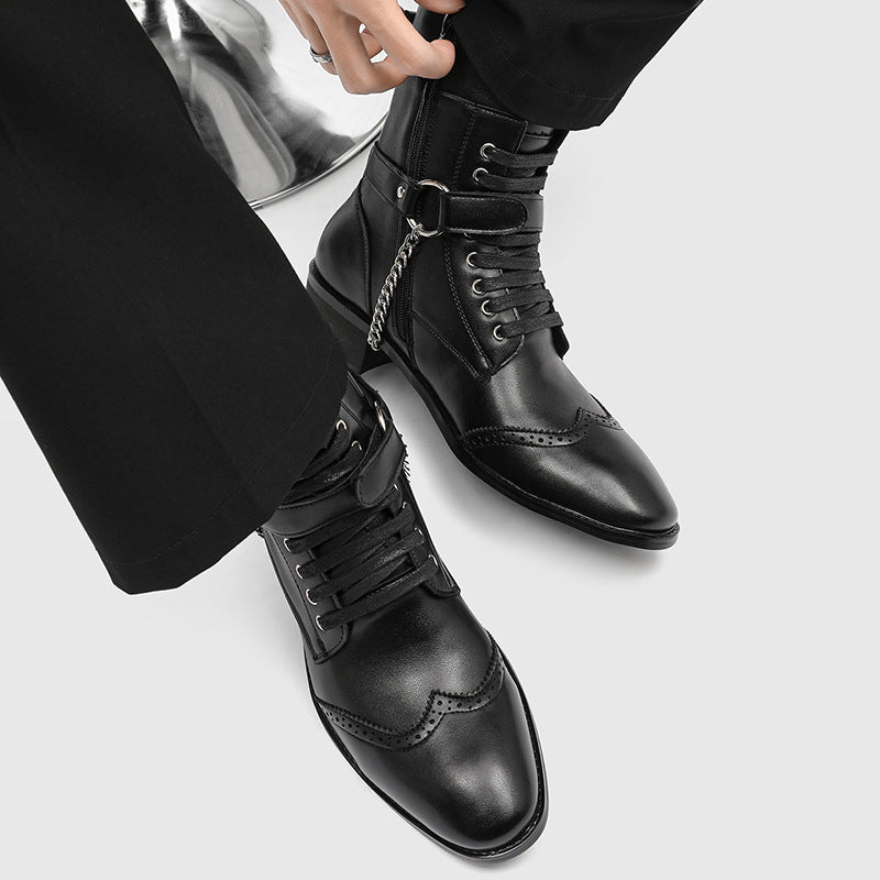 Men's British Style Ugly Frye High Denim Men's Martin Boots