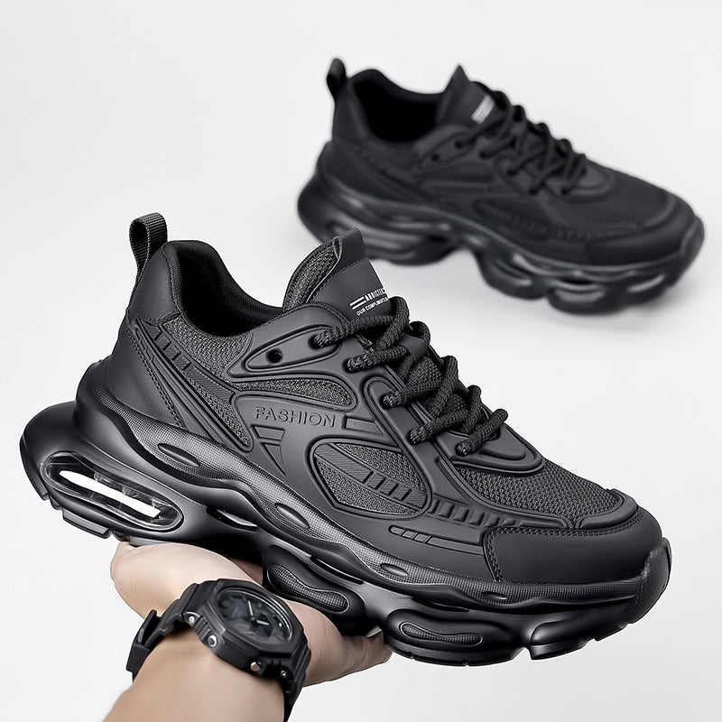Men's Spring Mesh Breathable Green Running Raise The Bottom Black Air Men's Sports Shoes