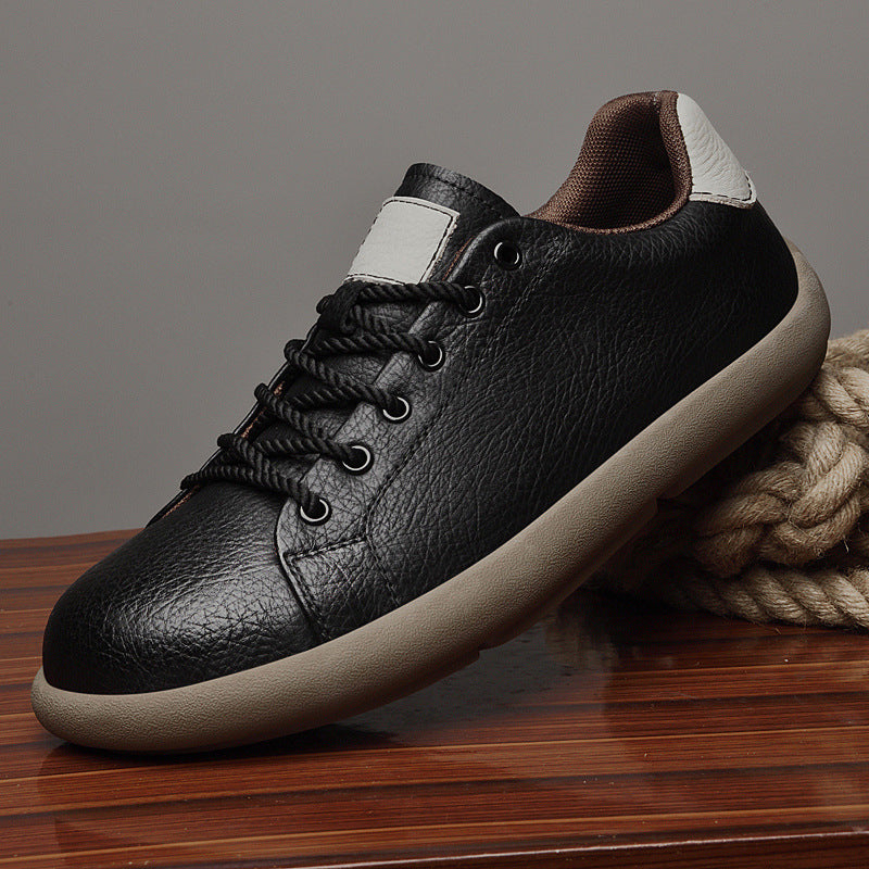 Men's Sports Lightweight Comfortable Soft Bottom Leather Shoes