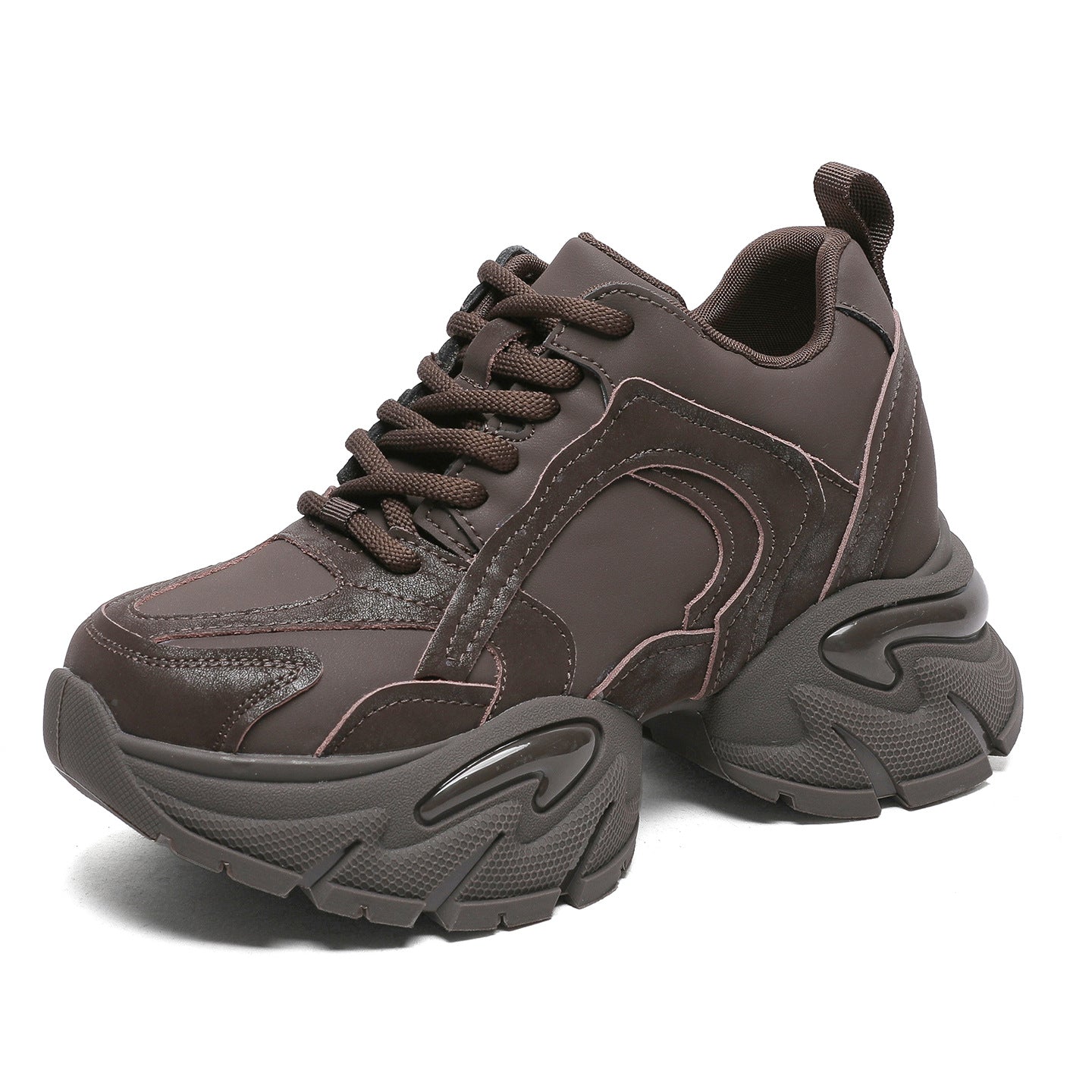 Women's Height Increasing Insole Fleece-lined Clunky Small Fashion Casual Shoes
