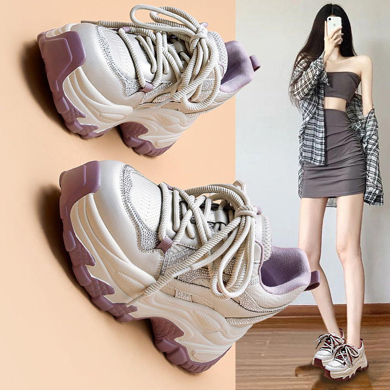 Women's Dad Trendy Spring Small Thick-soled Versatile Sports Casual Shoes