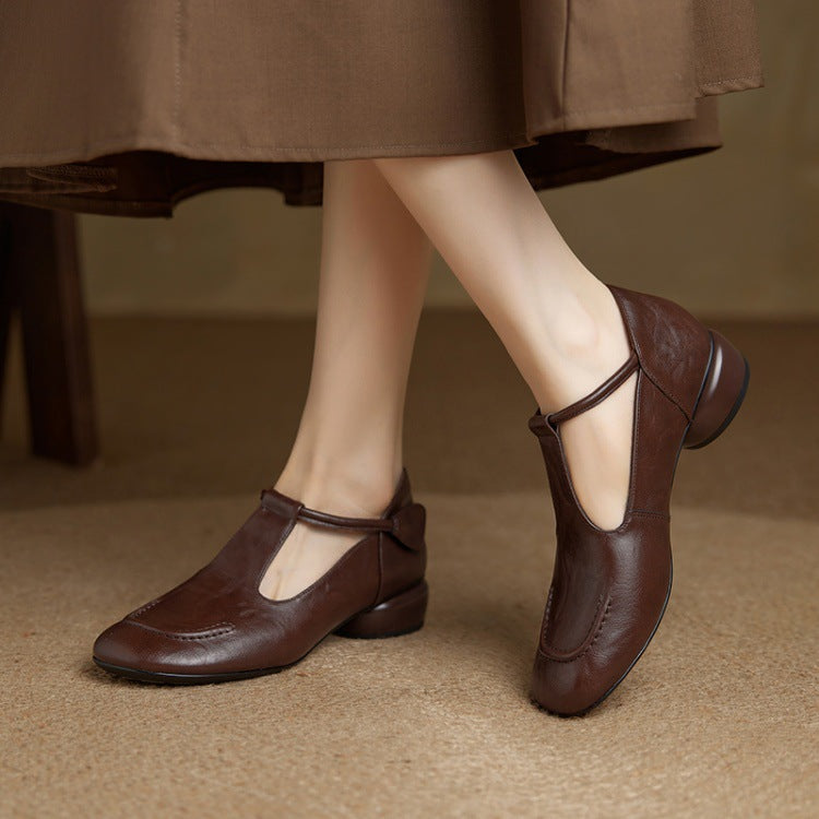 Women's Thick Low Deep Mouth Pumps Round Head Not Tired Feet Women's Casual Shoes