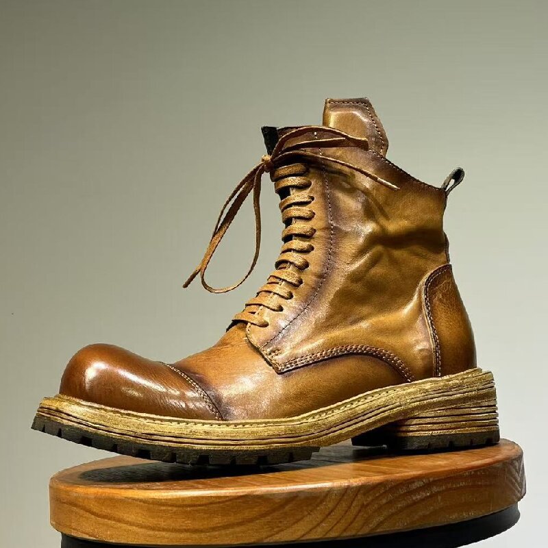 Men's Washed Good Year Craft Vintage Wind Men's Martin Boots