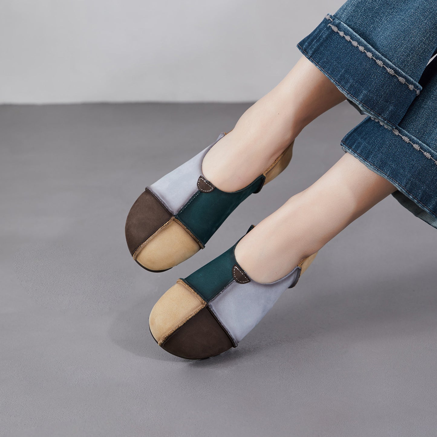 Women's Spring Mom Flat Soft Bottom Beggar Women's Casual Shoes