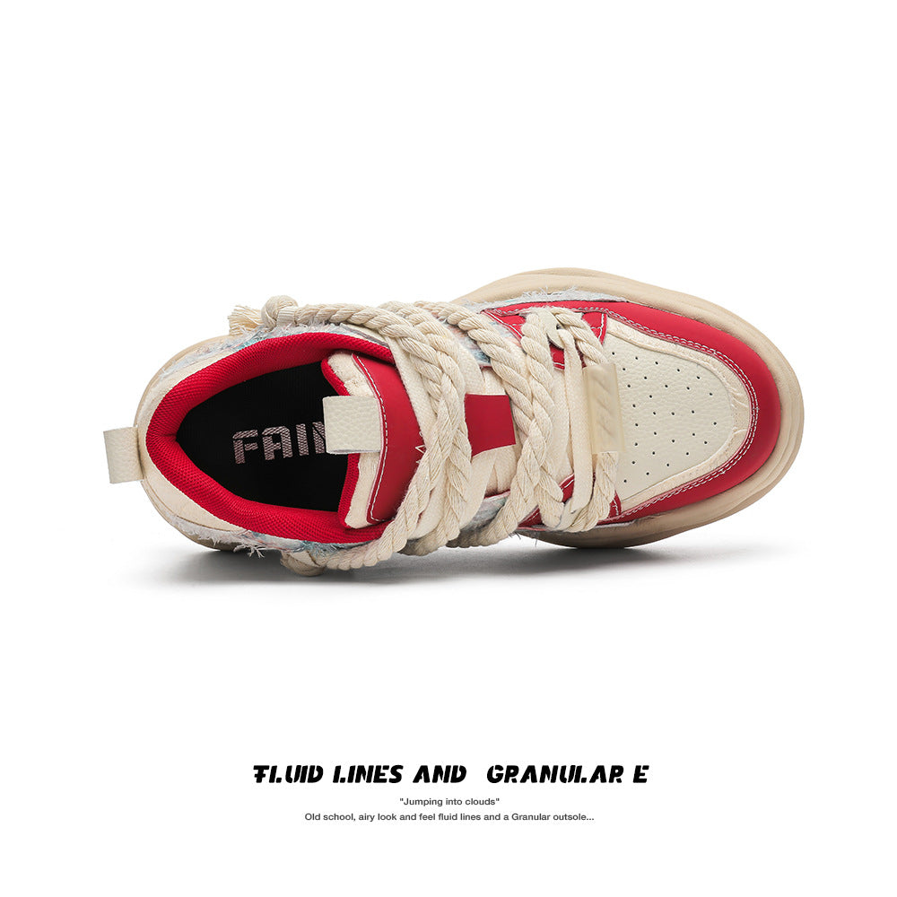Men's Niche National Fashion Couple Dissoed Invisible Height Men's Sports Shoes