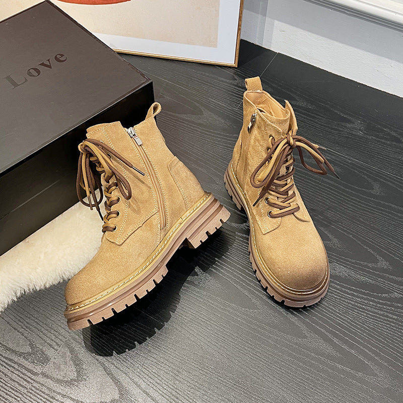 Women's Small Martin Fashion Retro Worker Cow Boots