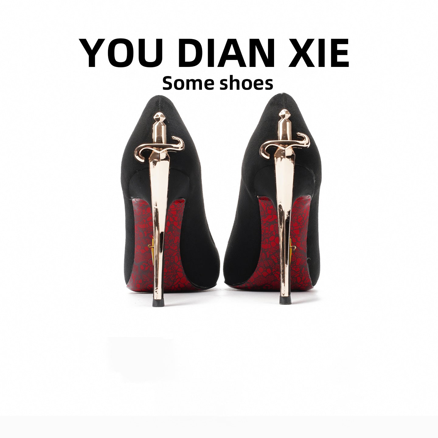 Women's High Sharp Sword Metal Element Pointed Stiletto Beautiful Temperament High-grade Heels