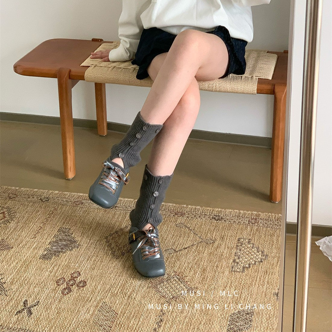 Versatile Elegant Fashion Button Socks Stretch Women's Leather Boots