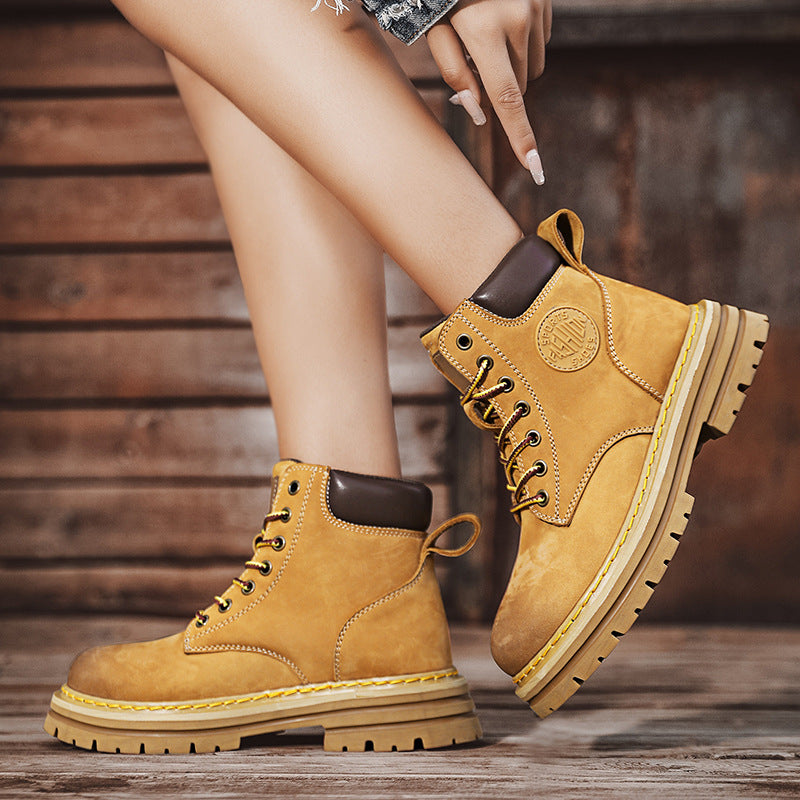 Women's & Men's Platform Height Increasing Leisure Male Couple Boots