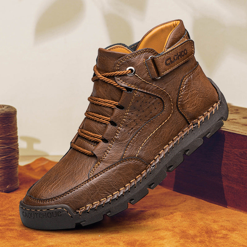 Men's Handmade Stitching Large Size Comfortable Veet Men's Shoes