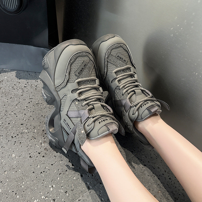 Women's Daddy Genuine Thick-soled Small Breathable Casual Shoes