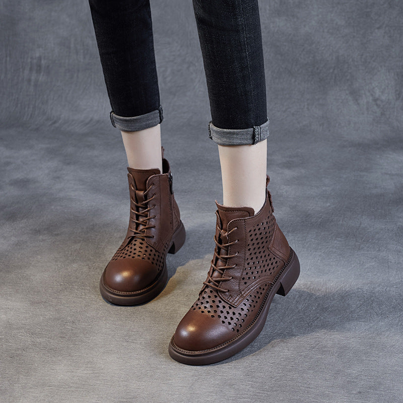 Men's Top Layer Cowhide Short British Style Boots