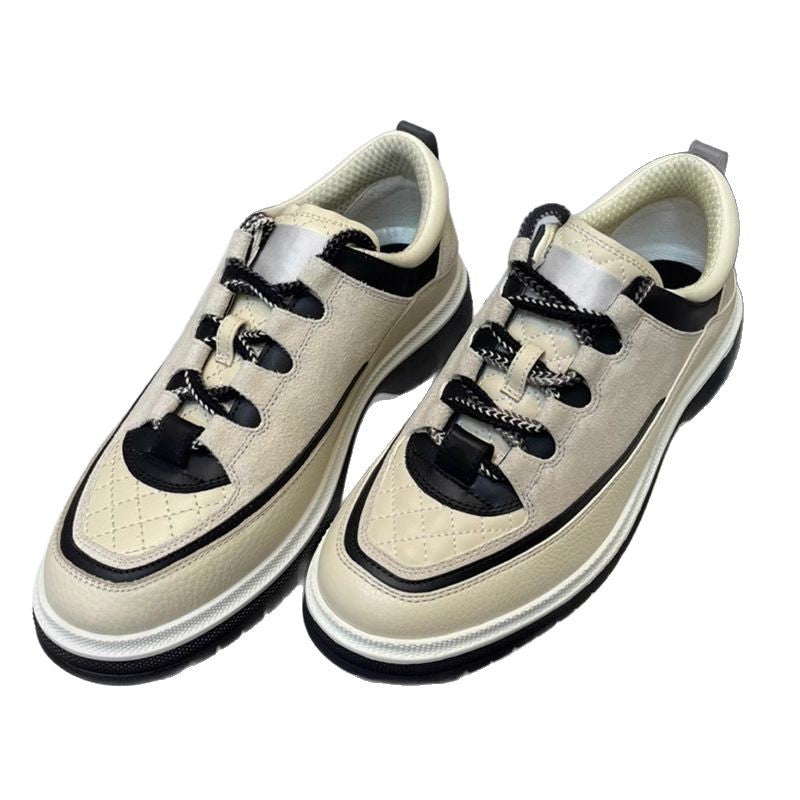 Women's Classic Style Rhombus Panda Color Thick Women's Sports Shoes