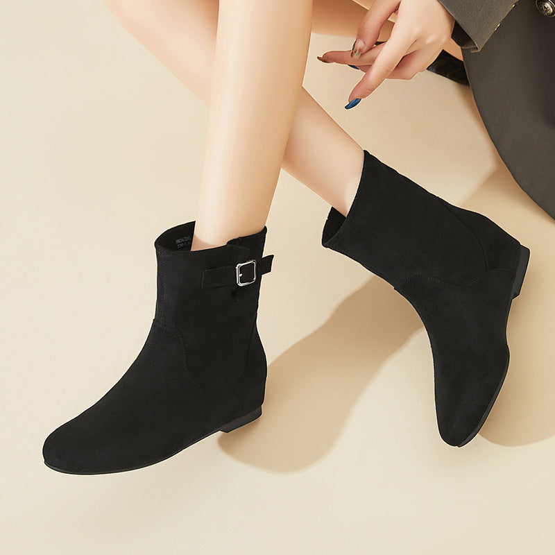 Women's French Style Fashion Elastic Socks Skinny Women's Leather Boots