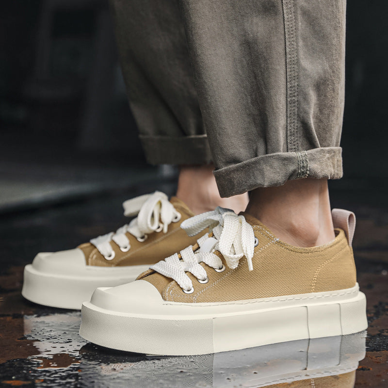Men's Preppy Style Niche Thick Bottom Board Men's Casual Leather Shoes