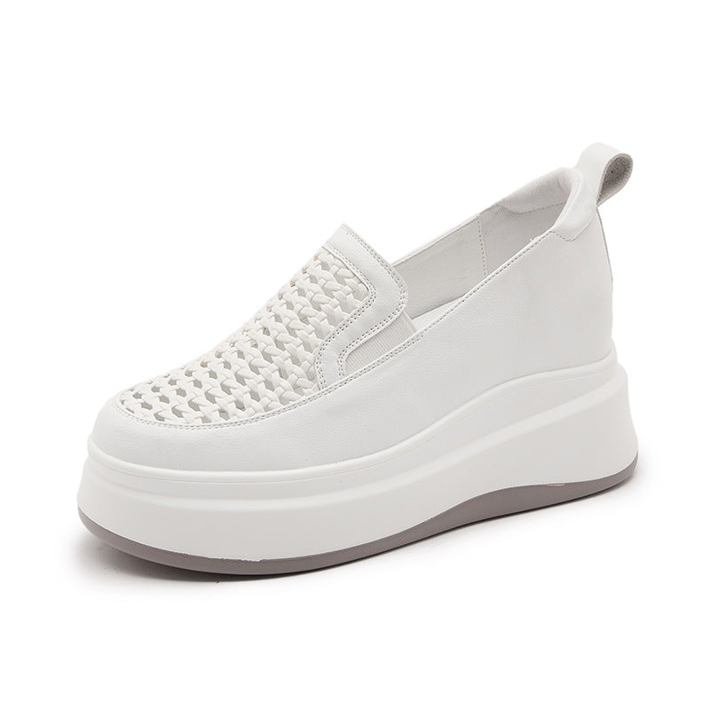 Women's Small Hollowed Leisure Pumps Summer Slip-on Thick Bottom Women's Casual Shoes