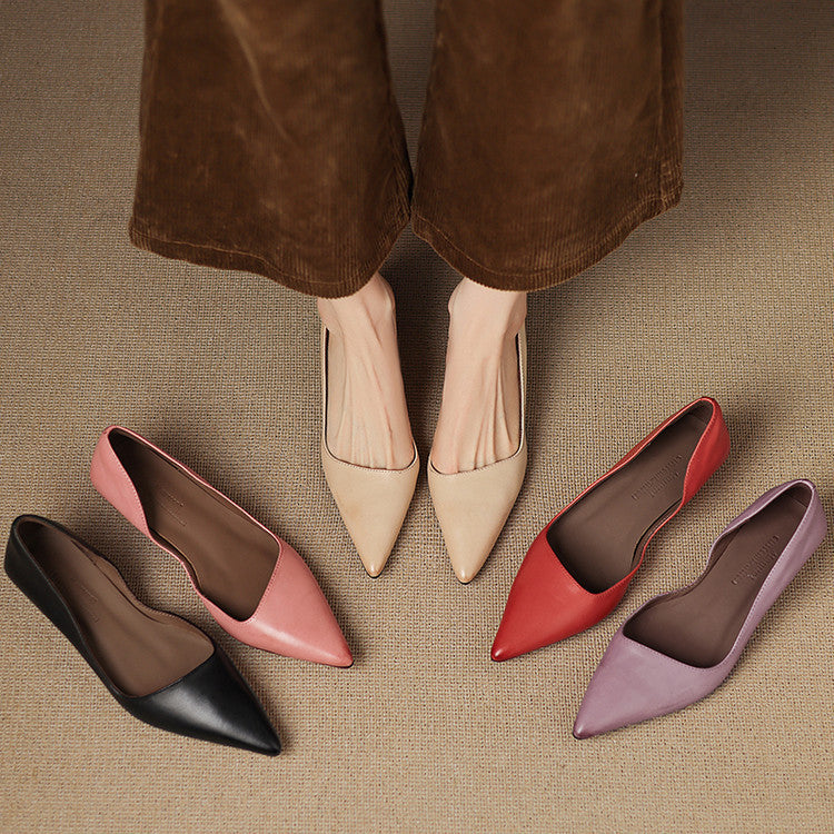 Pointed Toe Mid Four Working Commuter Super Hot Purple Heels
