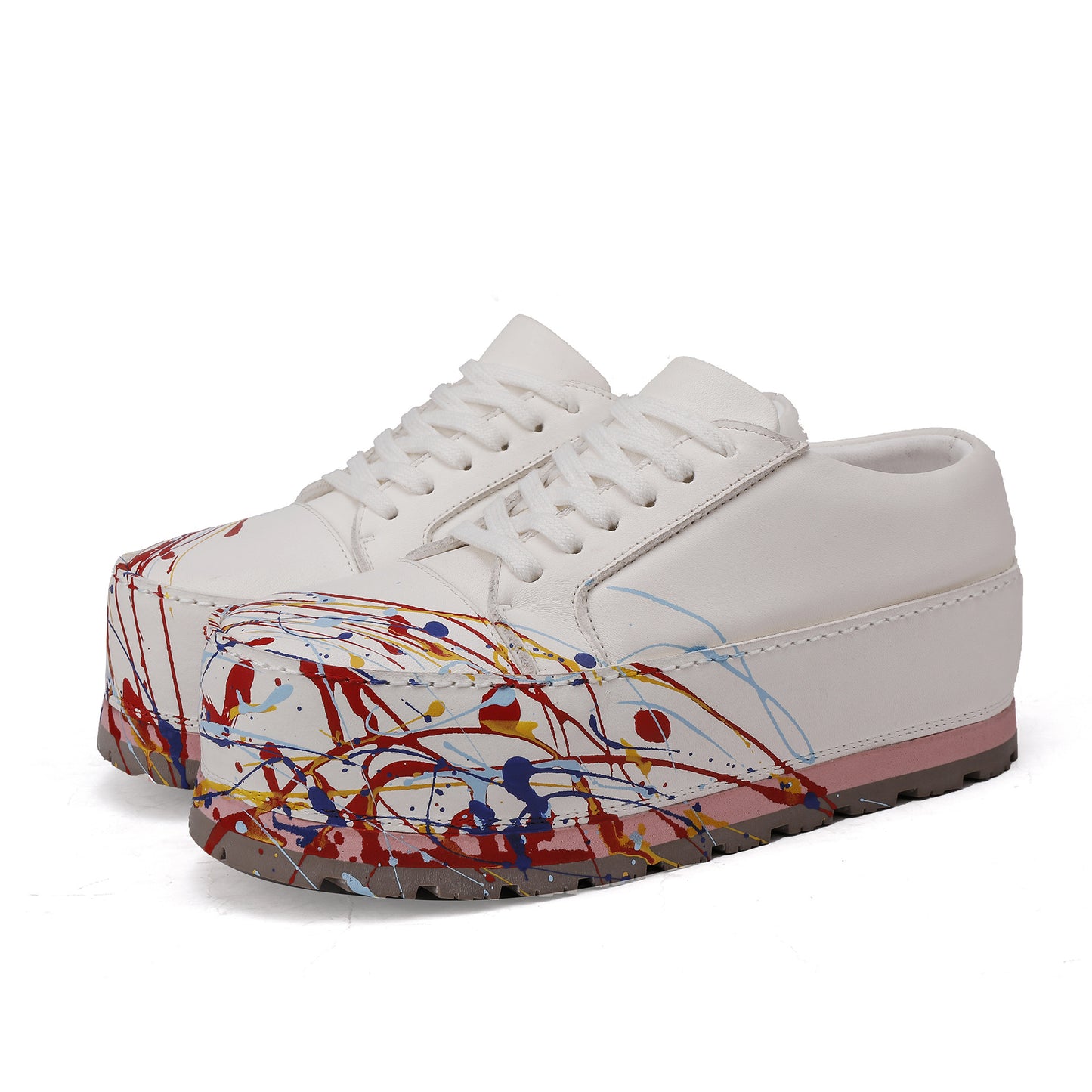 Women's Up Round Toe Platform Retro Increased Women's Fashion Shoes