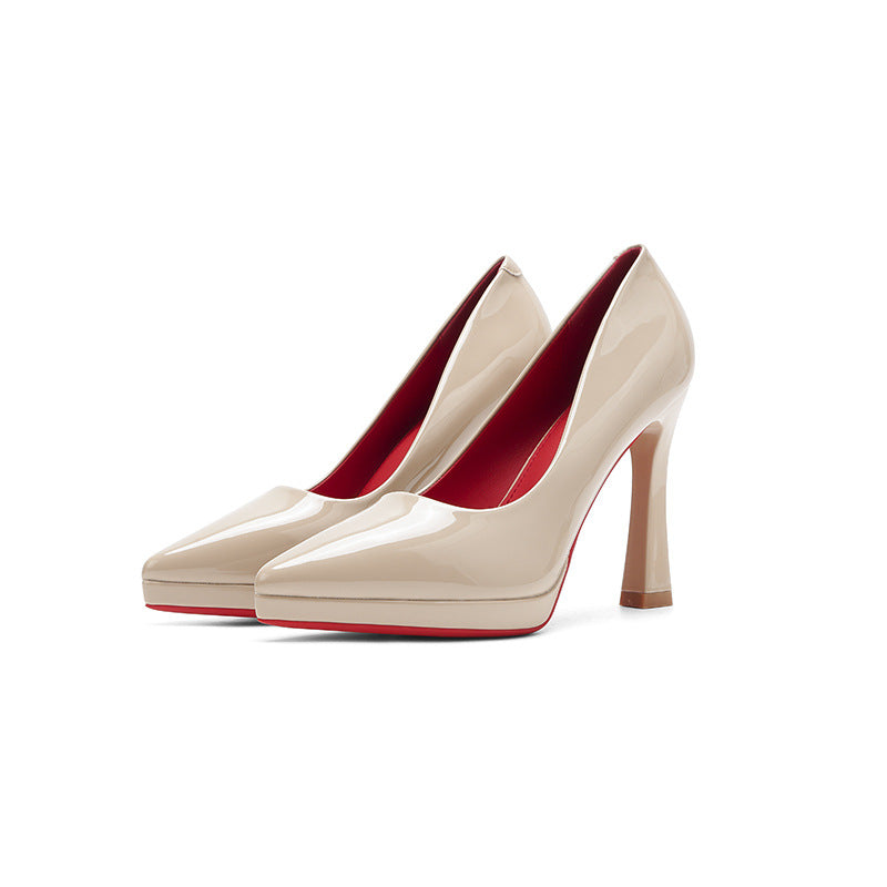Women's Pointed Stiletto High Waterproof Platform Not Tired Feet Professional Heels