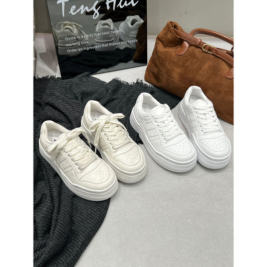 Women's Autumn Thick Bottom Style Bread Skateboard Sneakers