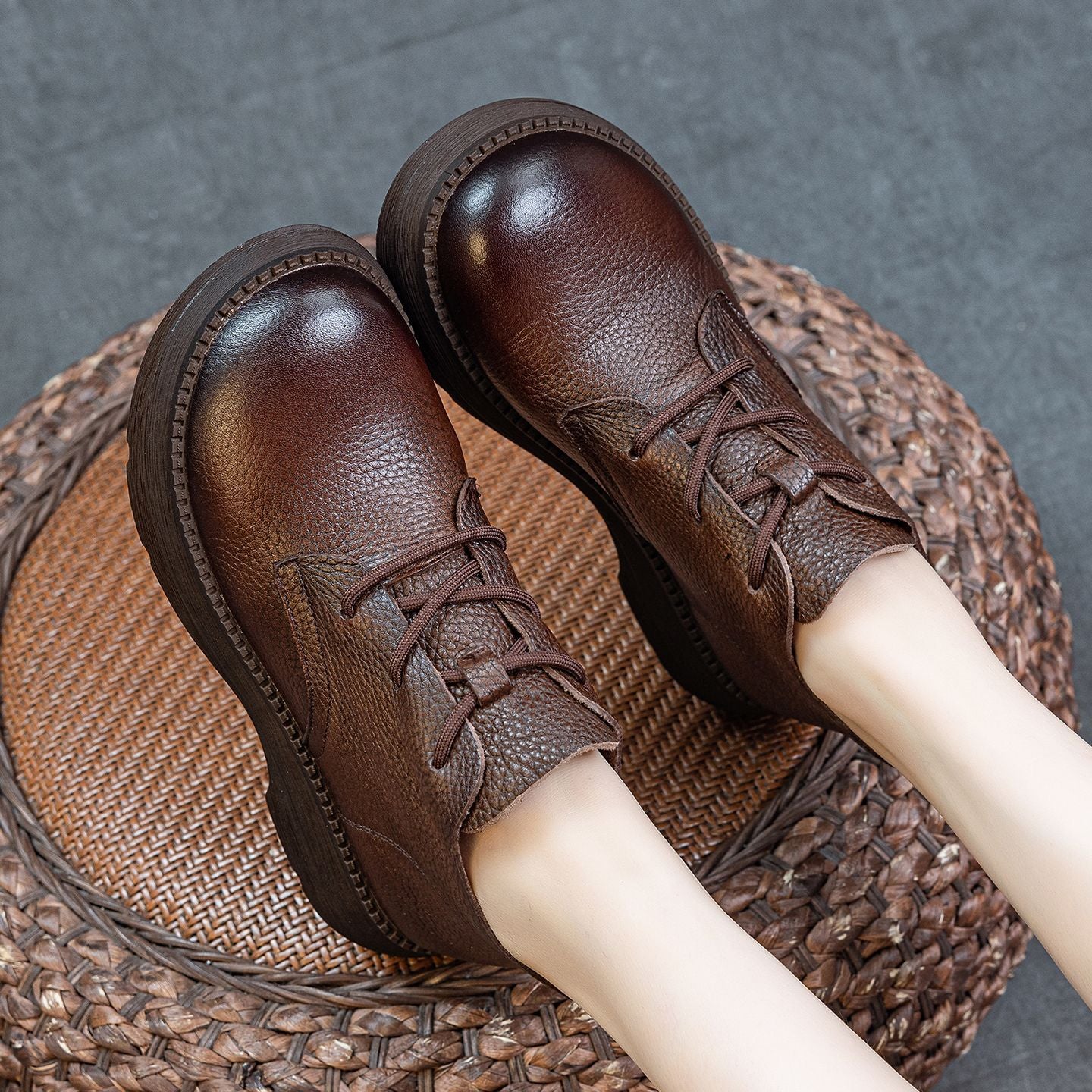 Women's Genuine First Layer Soft Cowhide Single Women's Leather Boots