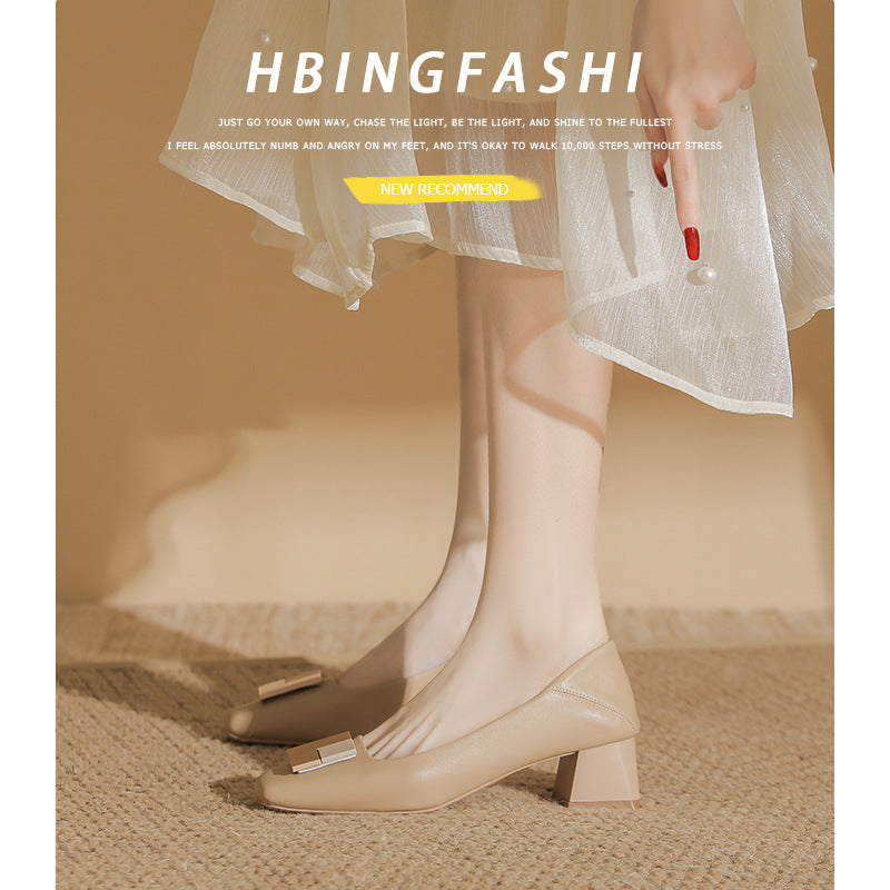 Women's Genuine Design Temperament Wild Commuting Low-cut Women's Fashion Shoes