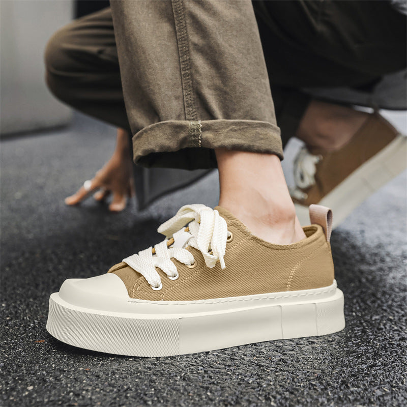 Men's Preppy Style Niche Thick Bottom Board Men's Casual Leather Shoes