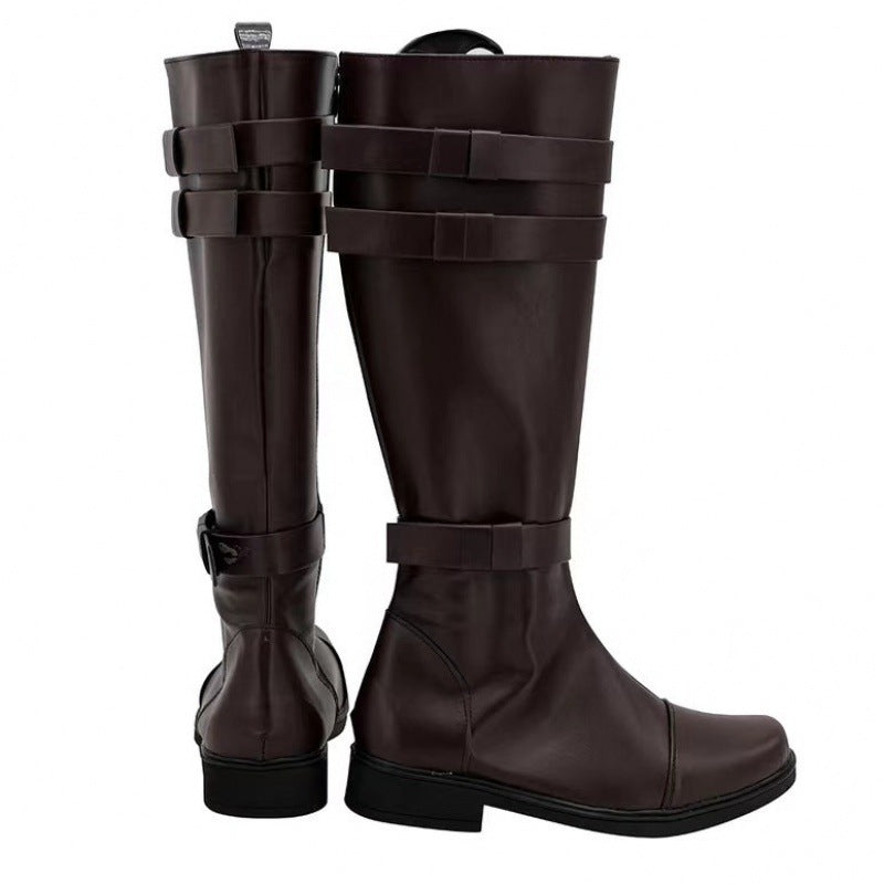 Men's Round Toe Low Size Knight Boots