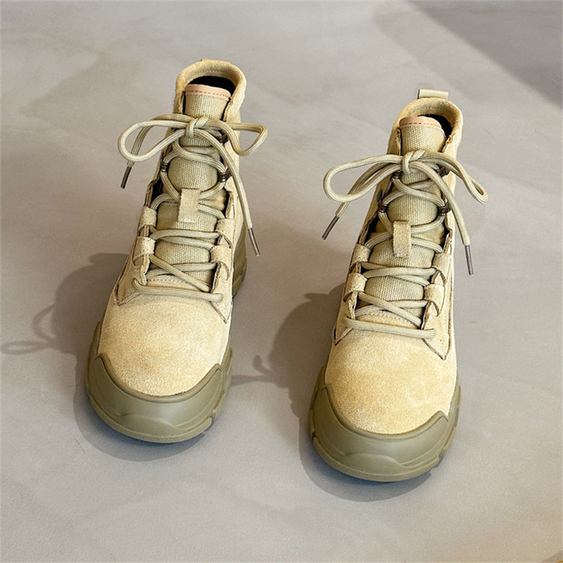 Martin Outdoor Hiking Travel Desert Thick Bottom Women's Leather Boots
