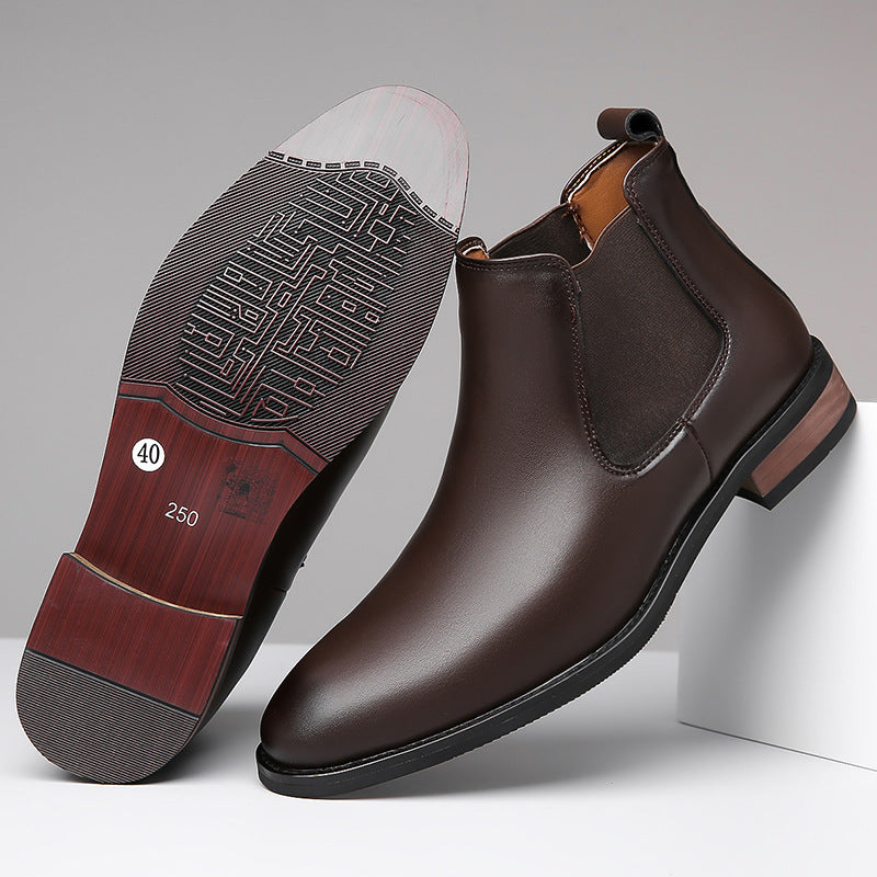 Men's Black British Chelsea Simple Advanced Sense Men's Martin Boots