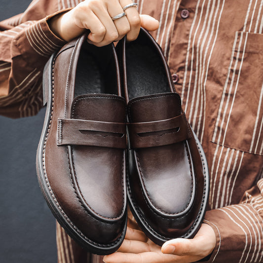 Men's Summer Retro Tassel Fashion Slip-on Pointed Small Men's Shoes
