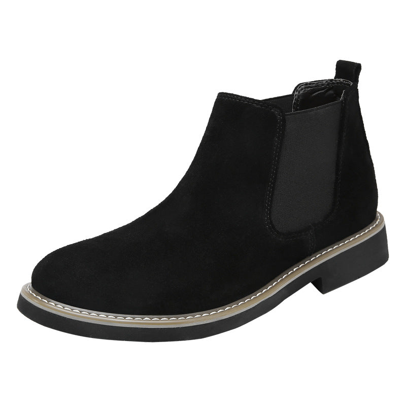 Men's Spring Invisibly Heightened Business British Soft Bottom Height Leather Shoes