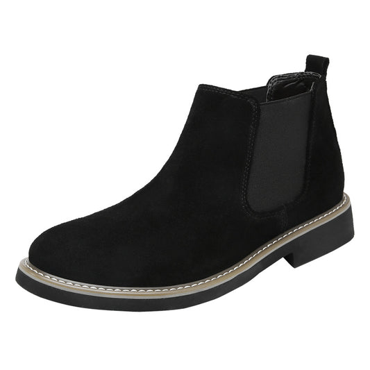 Men's Spring Invisibly Heightened Business British Soft Bottom Height Leather Shoes