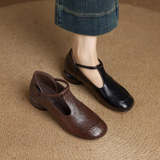 Women's Thick Low Deep Mouth Pumps Round Head Not Tired Feet Women's Casual Shoes