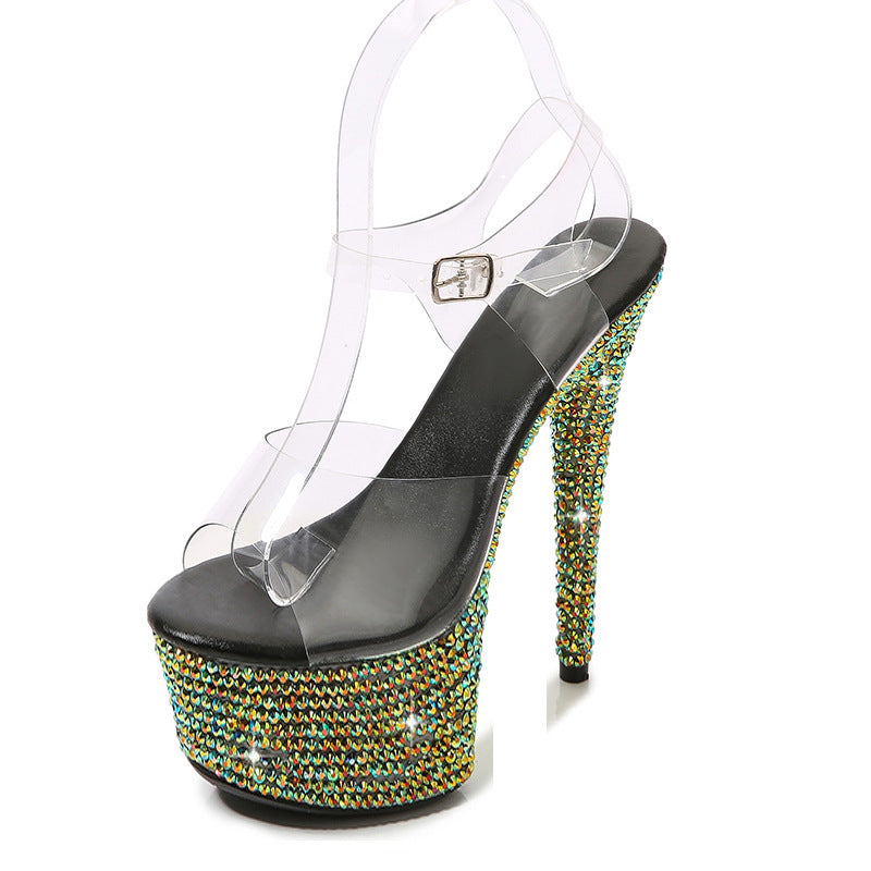 Pretty Classic Graceful Rhinestone Yuan Cm High Heeled Sandals