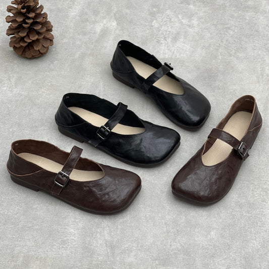 Women's Round Toe Mary Jane Flat Spring Men's Shoes
