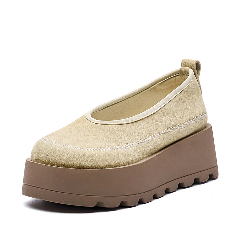 Women's Spring Genuine Outdoor Thick Sole Increased Sports Casual Shoes