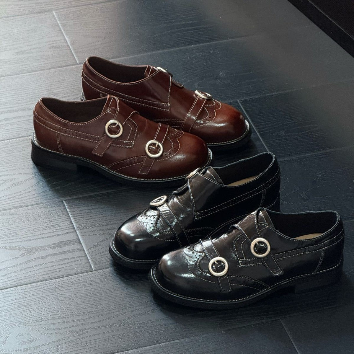 British Style High-grade Carved Hollow Spring Thick Women's Casual Shoes