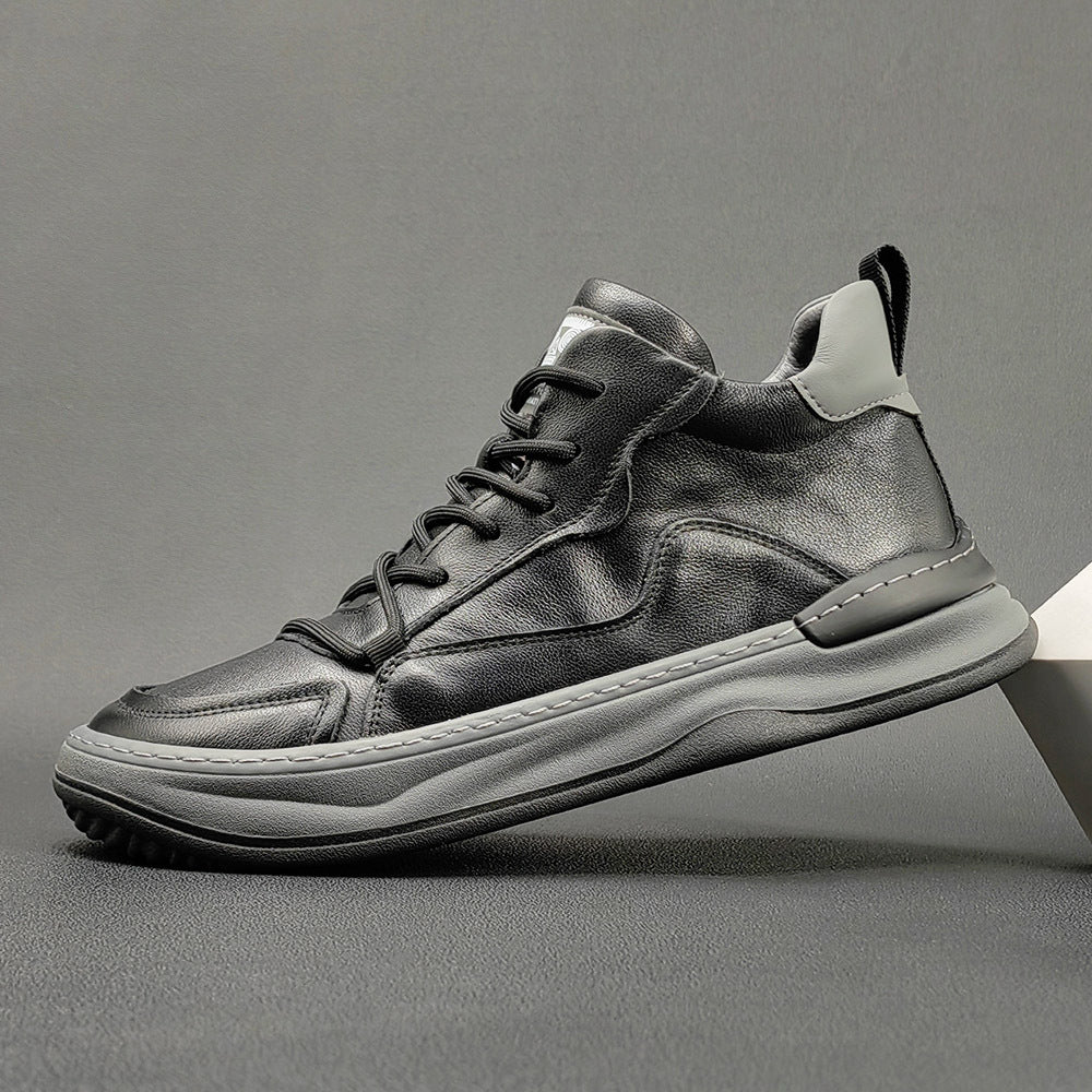 Men's Cute Ugly Mango Top Layer Cowhide Fleece-lined Men's Sports Shoes