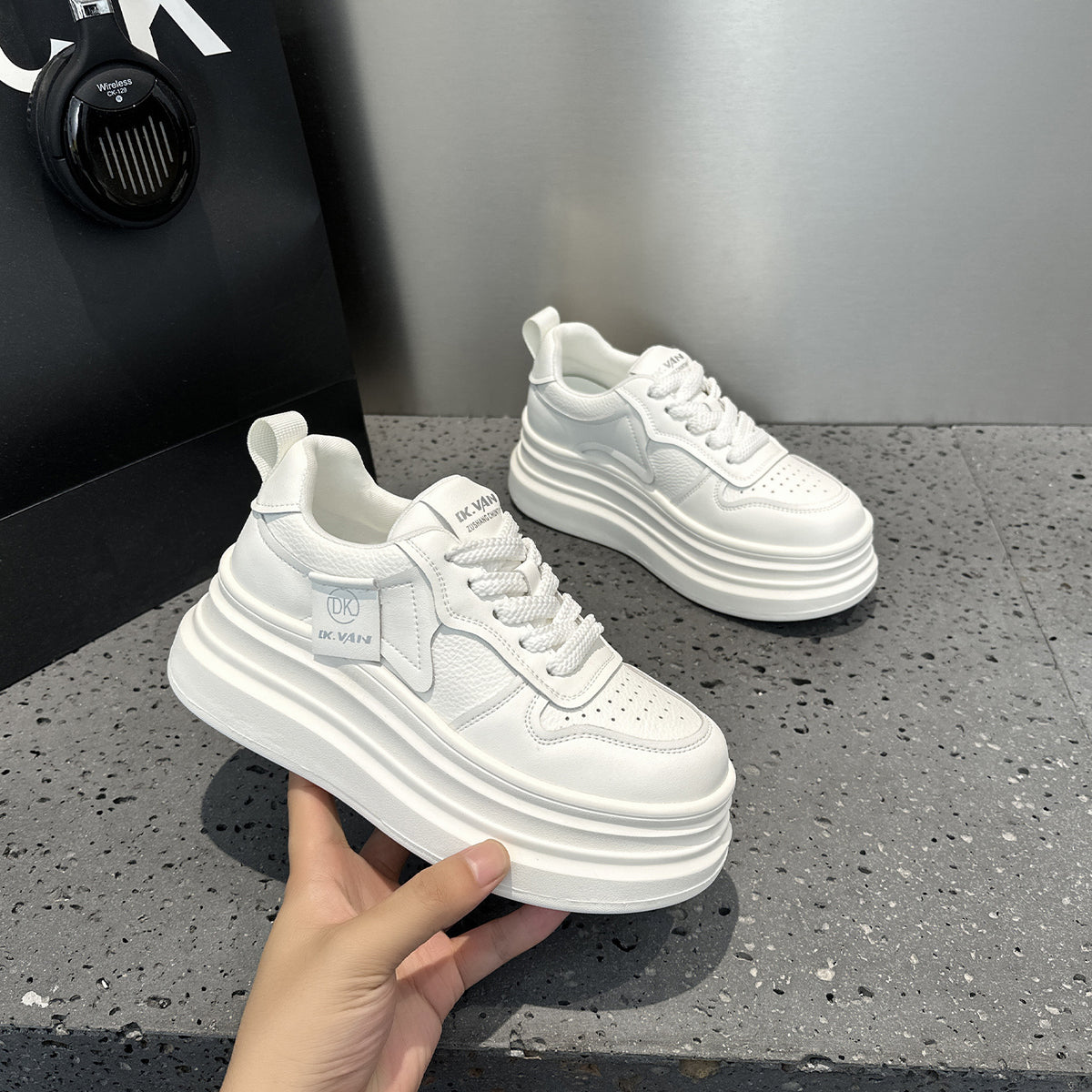 Women's Platform Hight Increasing Board Bottom Small Breathable Women's Sports Shoes