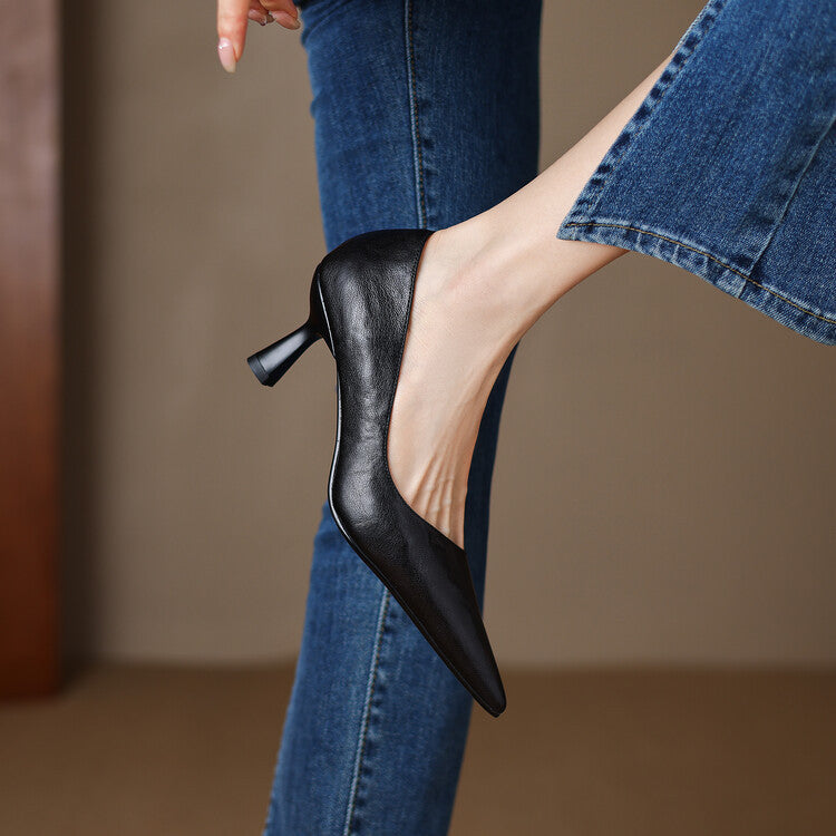 Women's High Plus Size Pointed Toe Low-cut Women's Casual Shoes