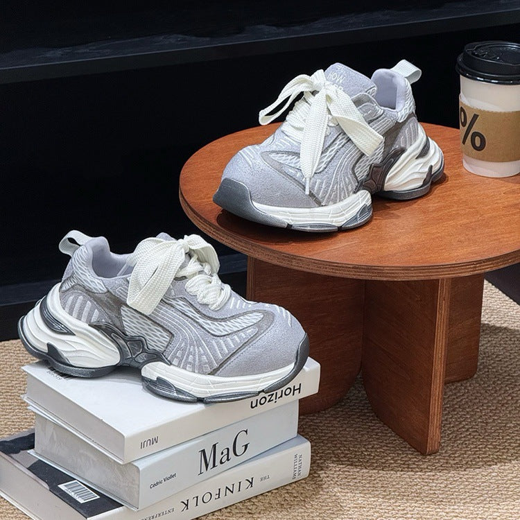 Women's Thick Bottom Heightened Daddy Korean Niche Design Women's Sports Shoes