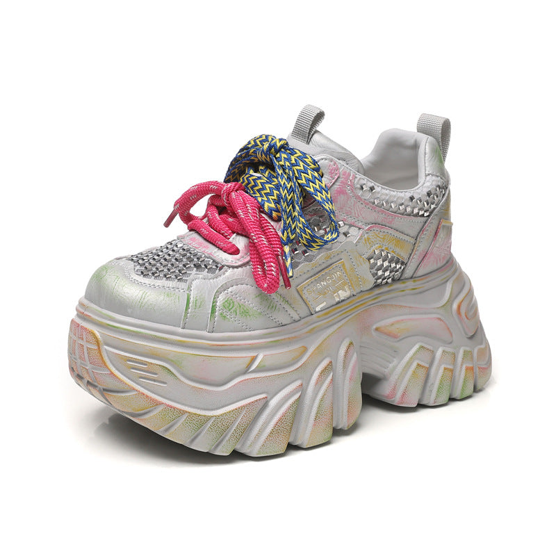 Women's Platform Height Increasing Insole Dad Sports Casual Shoes